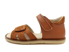 Pom Pom sandal camel with velcro